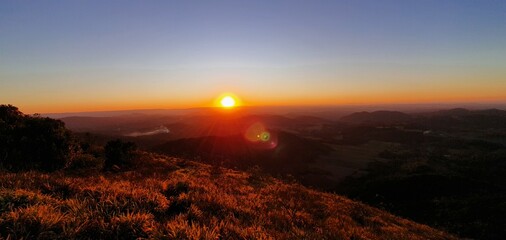sunset in the mountains