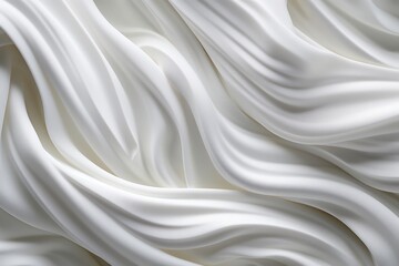 Cream like movement in the style of white flowing fabrics
