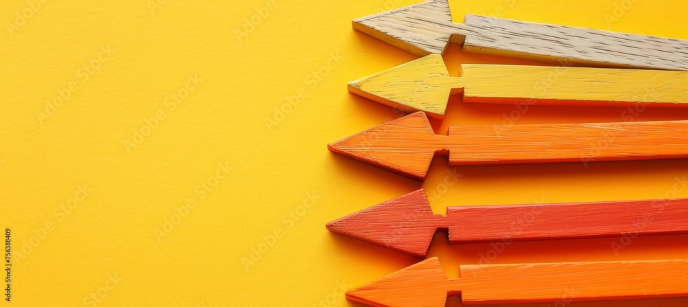 Poster dynamic financial growth arrows backdrop with ample copy space for text placement