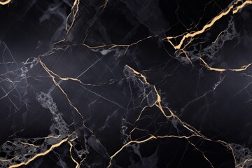 Black and gold marble texture background - obrazy, fototapety, plakaty