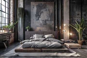 modern apartment bedroom