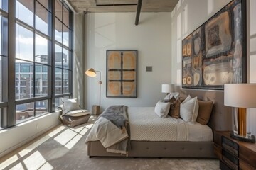 modern apartment bedroom