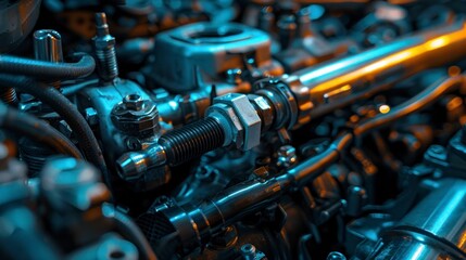 The mechanic carefully checked the spark plug, coil, and other metal engine parts during the car repair to ensure proper maintenance.