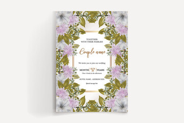BRIDAL SHOWER FLORAL INVITATION TEMPLATE