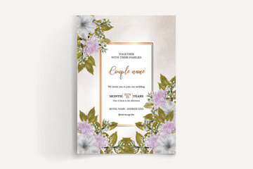 BRIDAL SHOWER FLORAL INVITATION TEMPLATE