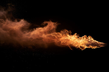 fire flame on black background