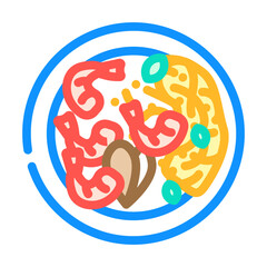 seafood pasta sea cuisine color icon vector. seafood pasta sea cuisine sign. isolated symbol illustration