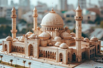 islamic greeting card for Ramadan kareem or ied mubarak background