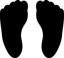 Foot print isolated on white background