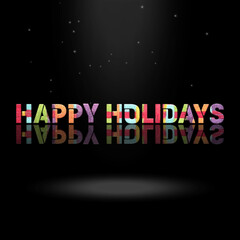 3d graphics design, happy holidays text effects