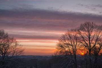 Fototapeta premium sunset in the mountains