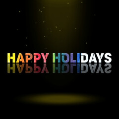 Naklejka na ściany i meble 3d graphics design, happy holidays text effects