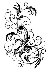 Calligraphic floral design elements and page decoration. Elements to embellish your layout