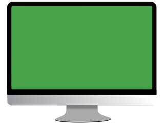 lcd monitor isolated on white, pc, monitor, display, high quality vector illustration, transparent...