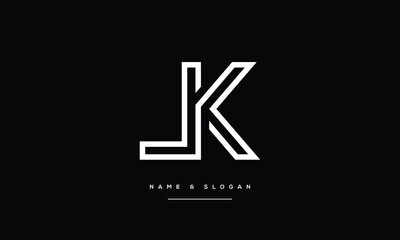 Fototapeta premium Alphabets Letters LK, KL ,Initials Logo Monogram