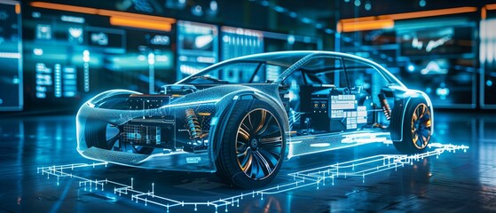 Fototapeta premium car headlight