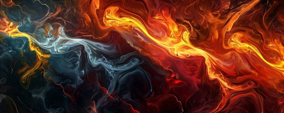 An artistic depiction featuring elegant, stylized fire flames, capturing beauty and symbolizing both warmth and transformation.