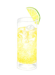 モスコミュール　飲み物・お酒の手描き水彩イラスト素材