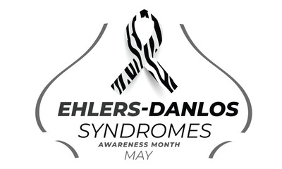 Ehlers Danlos Syndromes Awareness Month. background, banner, card, poster, template. Vector illustration.