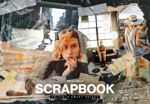 Scrapbook Photo Collage Layout