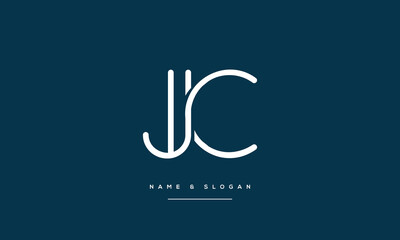 JC, CJ, Abstract Letters Logo monogram