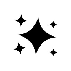 Transparent black stars elements for design