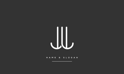 J, JJ, Abstract Letters Logo Monogram