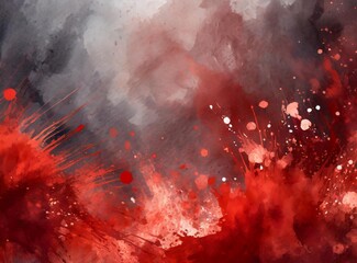 Abstract red, gray and white grunge paint background