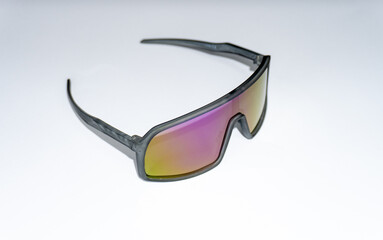 Polarized sunglasses sports. Isolate on white.