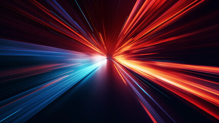 motion graphics movement blur tunnel corridor abstract view modern traffic information transport - 756408208