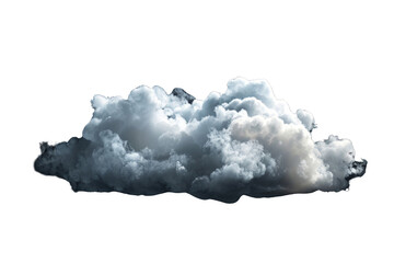 Single bright cloud in a detailed illustration, isolated on a transparent background. Minimalistic atmospheric design in cloud png format.