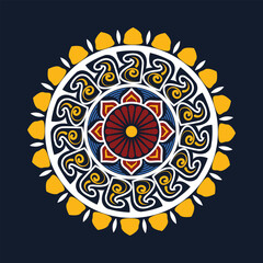 abstract sun mandala