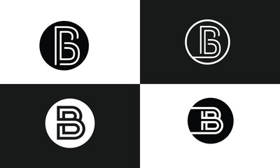 B, BB, Abstract Letters Logo monogram