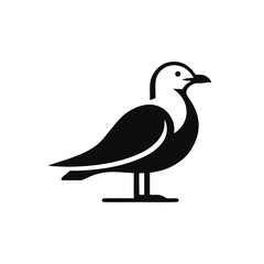 Seagull Bird Simple and Clean Logo Icon