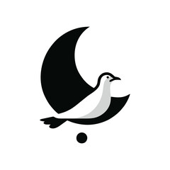 Seagull Bird Simple and Clean Logo Icon