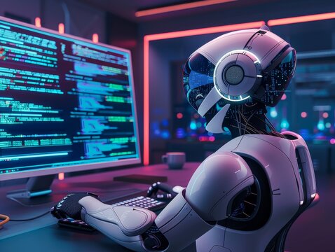 AI Robot coding assistant in action to enhanced source code analysis for improved software quality