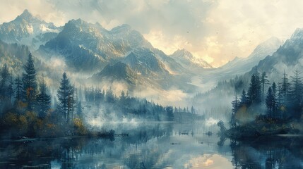 Beautiful landscape of mountains in foggy morning. Beauty in nature.jpeg
