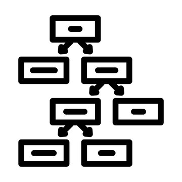decision tree algorithm line icon vector. decision tree algorithm sign. isolated contour symbol black illustration