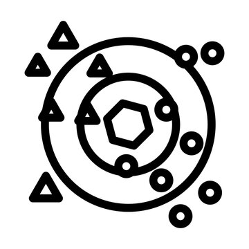 nearest neighbors knn algorithm line icon vector. nearest neighbors knn algorithm sign. isolated contour symbol black illustration