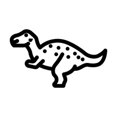 iguanodon dinosaur animal line icon vector. iguanodon dinosaur animal sign. isolated contour symbol black illustration