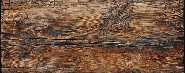 Rustic knotted wooden table texture with patterns and cracks. - obrazy, fototapety, plakaty
