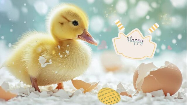 Un poussin sortie de sont &oelig;uf pour P&acirc;que