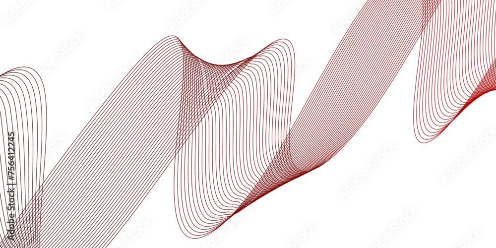 Poster abstract colorful wave line transparent background modern stream wave background and wave curve line
