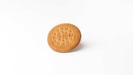 One Maria biscuit isolated on a white background