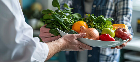 Nutritionist during consultation