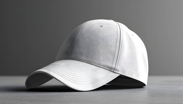 White Baseball cap template.