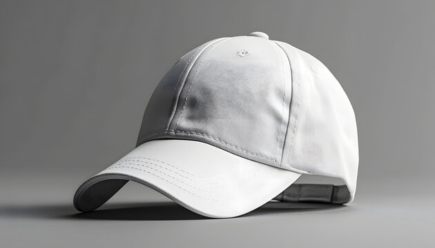 White Baseball cap template.