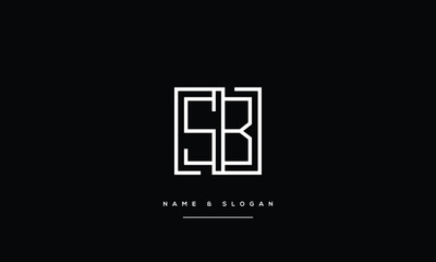 SB, BS, S, B, Abstract Letters Logo Monogram