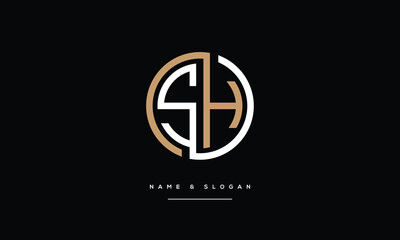 SH, HS, S, H, Abstract Letters Logo Monogram