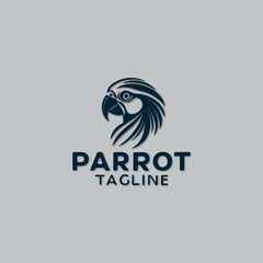 parrot modern logo vector design